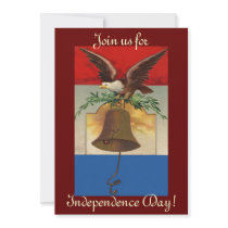 Invitations 4 juillet patriotiques vintages