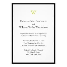 Invitations abordables de mariage de monogramme
