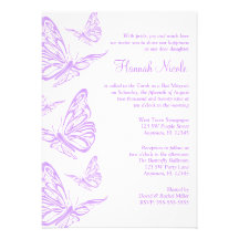 Invitations assez pourpres de bat mitzvah de papil