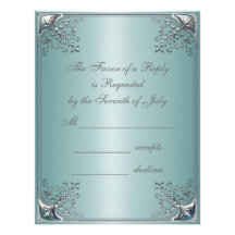 Invitations blanches bleues turquoises de mariage
