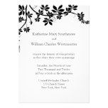 Invitations blanches et noires de mariage