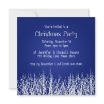 Invitations blancs bleus d'invitations de fête de 