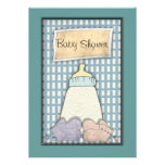 Invitations bleues de baby shower