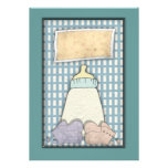 Invitations bleues de baby shower