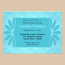 Invitations bleues élégantes d'anniversaire invitations