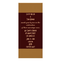 Invitations brunes simples de partie