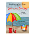 Invitations d'anniversaire d'amusement de plage
