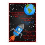 Invitations d'anniversaire de bateau de Rocket d'e