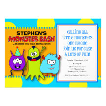 Invitations d'anniversaire de coup de monstre