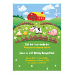 Invitations d'anniversaire de enfant de ferme de b