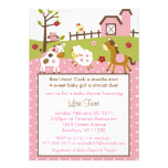 Invitations de baby shower d'animal de ferme de la