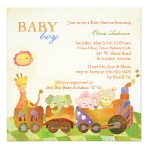 Invitations de baby shower de bébé