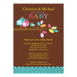 Invitations de baby shower de garçon de nid d'oise