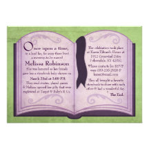 Invitations de baby shower de livre de contes