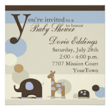 Invitations de baby shower de peluche