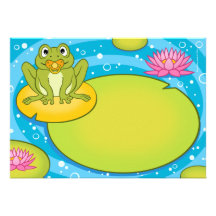 Invitations de baby shower d'étang de Froggy