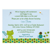Invitations de baby shower d'insecte d'escargot de