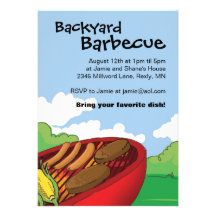 Invitations de barbecue de jardin