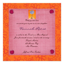 Invitations de bat mitzvah de barre