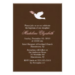 Invitations de colombe de rose