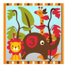 Invitations de coutume de safari d'animal sauvage