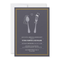 Invitations de dîner de répétition de fourchette d