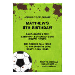 Invitations de fête d'anniversaire de boue de ball
