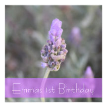 Invitations de fête d'anniversaire de lavande