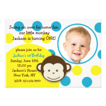 Invitations de fête d'anniversaire de photo de gar