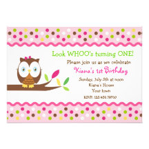 Invitations de fête d'anniversaire d'oiseau de rég