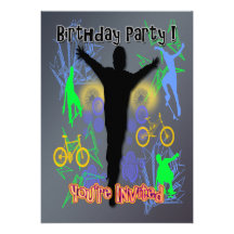 Invitations de fête d'anniversaire du garçon de Tw
