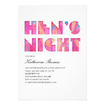 Invitations de la nuit de la poule moderne de brui