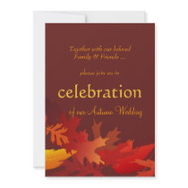 Invitations de mariage d'automne - feuille d'autom
