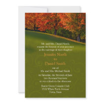 Invitations de mariage de automne