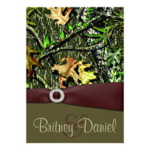Invitations de mariage de Camo de chasse