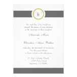 Invitations de mariage de cercle de point de monog invitations