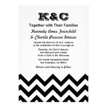 Invitations de mariage de Chevron