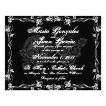 Invitations de mariage de couples de crâne de sucr