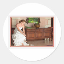 Invitations de mariage de destination autocollants ronds