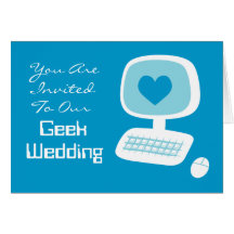 Invitations de mariage de geek cartes