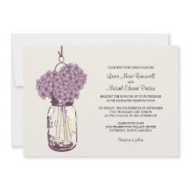 Invitations de mariage de pot d'hortensia et de ma