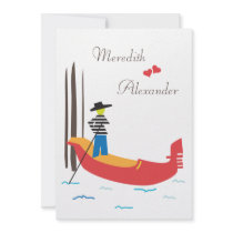 Invitations de mariage de Venise Italie