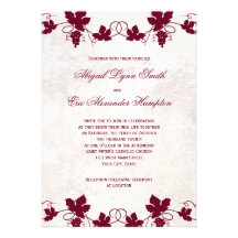 Invitations de mariage de vignoble