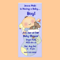 Invitations de partie de baby shower de garçon ble invitations