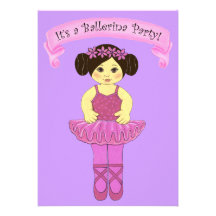 Invitations de partie de ballerine/ballet