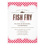 Invitations de partie de friture de poissons