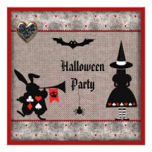 Invitations de partie de Halloween du pays des mer