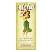 Invitations de partie de Luau de fille de danse po