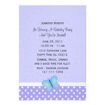 Invitations de partie de papillon
