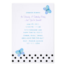 Invitations de partie de papillon